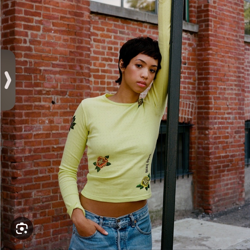 Teddy Fresh Light Yellow Textured Top